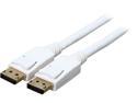 Rosewill RCDC-14001 3 ft. White DisplayPort Male to DisplayPort Male 28AWG High Bit-rate 2 DisplayPort Cable Male to Male