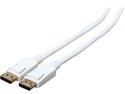 Rosewill RCDC-14002 - 6-Foot White DisplayPort Cable - 28 AWG, High Bit-Rate, Male to Male