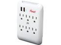 Rosewill RHSP-14001 - 6-Outlet Wall Tap Power Surge Protector with 2 USB Ports