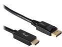 Rosewill RCDC-17005 6 ft. DisplayPort 1.2 to HDMI Active Converter Cable, Black, Gold Plated, 4K x 2K Ready, Eyefinity Support
