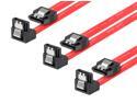 Rosewill RCSC-18001 [3-Pack] SATA Cable 90 Degree Right Angle SATA III 6.0 Gbps, SATA Cable 18 Inches, SATA 3 Cable - 18 Inches, Red, 3-Pack