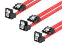 Rosewill RCSC-18006 [3-Pack] SATA Cable 90 Degree Right Angle SATA III 6.0 Gbps, SATA Cable 12 Inches, SATA 3 Cable - 12 Inches, Red, 3-Pack