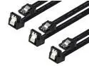 Rosewill RCSC-18011 [3-Pack] SATA Cable 90 Degree Right Angle SATA III 6.0 Gbps, SATA Cable 24 Inches, SATA 3 Cable - 24 Inches, Black, 3-Pack