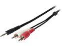 Tripp Lite P314-006 Audio Y Splitter Adapter 3.5MM Plug/2 RCA Plugs