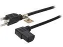 Tripp Lite Model P006-006-13RA 6 ft. 18AWG Power cord (NEMA 5-15P to IEC-320-C13 Right Angle)