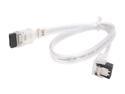 OKGEAR 18" SATA 6 Gbps Cable, Straight to Right Angle W/Metal Latch, Silver, Backward Compatible with 3 Gbps and 1.5 Gbps