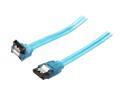 OKGEAR 36" SATA 6 Gbps Cable, Straight to Right Angle, UV Blue, Backward Compatible with 3 Gbps and 1.5 Gbps