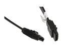 OKGEAR 10" SATA 6Gbps Cable, Straight to Straight W/ Metal Latch, Black, Backward Compatible with 3 Gbps and 1.5 Gbps
