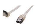 OKGEAR 10" SATA 6 Gbps Cable, Straight to Right Angle W/ Metal Latch, Backward Compatible 3 Gbps and 1.5 Gbps