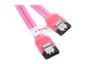 OKGEAR 24" SATA 6 Gbps Cable W/ Metal Latch, Straight to Straight, UV  Red, Backward Compatible with 3 Gbps and 1.5 Gbps