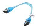 OKGEAR 6" SATA 6 Gbps Cable, Straight to Straight W/ Metal Latch, UV Blue, Backward Compatible with 3 Gbps and 1.5 Gbps