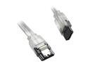 OKGEAR 6" SATA 6 Gbps Cable, Straight to Straight W / Metal Latch, Silver, Backward Compatible with 3 Gbps and 1.5 Gbps