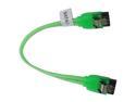 OKGEAR 6" SATA 6 Gbps Cable, Straight to Straight W/Metal Latch, UV Green, Backward Compatible with 3 Gbps and 1.5 Gbps
