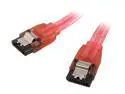 OKGEAR 6" SATA 6 Gbps Cable, Straight to Straight W/ Metal Latch, UV  Red, Backward Compatible with 3 Gbps and 1.5 Gbps