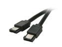OKGEAR 3 ft. External SATA 6Gbps Round Cable, Black, Backward Compatible with 3 Gbps and 1.5 Gbps