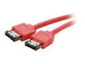 OKGEAR 3 ft. External SATA 6Gbps Round Cable, Red, Backward Compatible with 3 Gbps and 1.5 Gbps