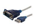 SABRENT 1 ft. USB to Serial (9-pin) DB-9 RS-232 Adapter Cable (SBT-USC1M)