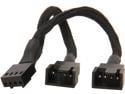 SilverStone All Black Sleeved 1-to-2 Sleeved PWM Fan Splitter Cable (CPF01)