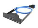 2-Port USB 3.0 3.5" Front Panel w/ Built-in 20-pin Header Cable