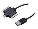 Syba CL-CAB20144 Black USB Charger Sync Cable for iPad 1 & 2, New iPad, iPhone, Samsung Galaxy Tab & All Major Smart Phones