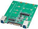 SYBA SY-ADA50087 USB 3.1 or SATA III to M.2/mSATA SSD Adapter