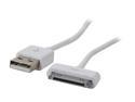 Link Depot LD-APLUSB-2M White Apple Dock Connector to USB 2.0 - Compatible with iPhones & iPods
