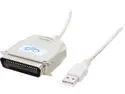 C2G 16898 USB to Centronics 36 (C36) Parallel Printer Adapter Cable, Beige (6 Feet, 1.82 Meters)