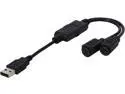 C2G 32185 1ft USB to PS/2 Keyboard/Mouse Adapter Cable - Black