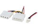 C2G 27078 3-Pin Fan to 4-Pin Pass-Through Power Adapter Cable (6 Inch)