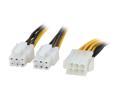 StarTech.com PCIEXSPLIT6 6.1 in. 6 Pin PCI Express Power Splitter Cable Female to Male