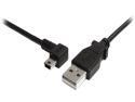 StarTech.com USB2HABM6LA Black Mini USB Cable - A to Left Angle Mini B