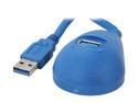 StarTech.com USB3SEXT5DSK Blue Desktop SuperSpeed USB 3.0 Extension Cable - A to A M/F