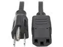 Tripp Lite Universal Computer Power Cord, 10A, 18AWG (NEMA 5-15P to IEC-320-C13), 1-ft. (P006-001)