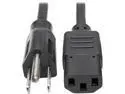 Tripp Lite Universal Computer Power Cord, 10A, 18AWG (NEMA 5-15P to IEC-320-C13), 20-ft. (P006-020)