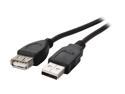 BYTECC USB2-10MF-K Black Type A Male to Type A Female USB 2.0 Extension Cable