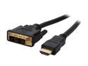 BYTECC HMD-3 3 ft. Black HDMI Male to DVI-D Male HDMI High Speed Male to DVI-D Male Single Link Cable Male to Male