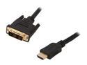 BYTECC HMD-6 6 ft. Black HDMI High Speed Male to DVI-D Male Single Link Cable Male to Male