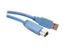 BYTECC USB3-03AB-B Blue USB 3.0 Cable - A Male to Type B Male