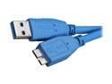 BYTECC USB3-1M-A/MICRO 3 ft. Blue USB 3.0 Male to Micro B Male Cable