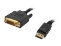 BYTECC DPDVI-06 6 ft. Black Display Port to DVI Cable Male to Male