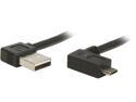 C2G 28115 USB Cable - USB 2.0 Right Angle A Male to Micro-USB B Right Angle Male Cable, Black (9.8 Feet, 3 Meters)