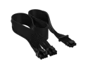 CORSAIR Premium 600W PCIe 5.0 / Gen 5 12VHPWR PSU Cable - Black - Fits Type-4 PSUs via Dual 8-pin PCIe - 12+4pin Connector - Mesh Paracord Sleeving