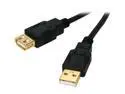 CABLES UNLIMITED USB-5105-03M Black USB 2.0 Gold Connector Extension Cable