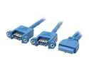 StarTech.com USB3SPNLAFHD Blue 2-Port Panel Mount USB 3.0 Cable
