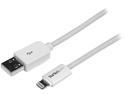 StarTech.com USBLT2MW 2m (6ft) Long White Apple® 8-pin Lightning Connector to USB Cable for iPhone / iPod / iPad - Charge and Sync Cable
