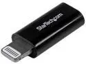 StarTech.com Black Apple 8-pin Lightning Connector to Micro USB Adapter for iPhone / iPod / iPad