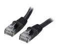 Coboc CY-CAT6-01-BK 1ft. 24AWG Snagless Cat 6 Black Color 550MHz UTP Ethernet Stranded Copper Patch cord /Molded Network lan Cable