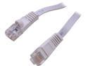Coboc CY-CAT5E-100-White 100ft. 30AWG Cat 5E White Color 350MHz UTP Flat Ethernet Stranded Copper Patch cord /Molded Network lan Cable