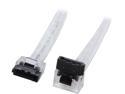 Coboc Model SC-SATA3-10-LL-SL-90 10" 90 Degree to 180 Degree SATA III 6Gb/s Data Cable w/Latch,Silver