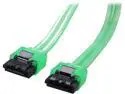 Coboc Model SC-SATA3-18-LL-GR 18" SATA III 6Gb/s Data Cable w/Latch,UV Green